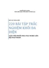 220 bài tập trắc nghiệm khối đa diện